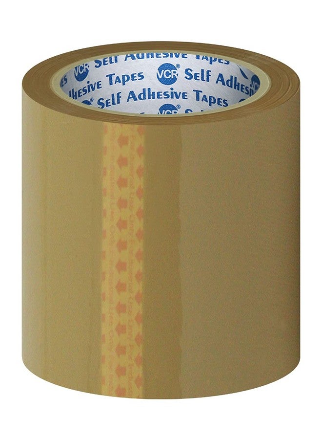 VCR Self Adhesive Brown Cello Tape - 65 Meters in Length - 72mm / 3" Width - 1 Roll Per Pack - BOPP Industrial Packaging Tape for E-Commerce Box Packing, Office and Home use - Image 1
